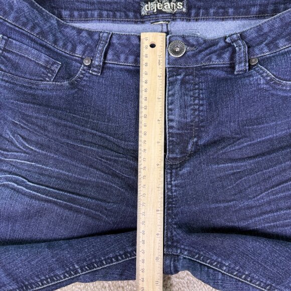 D Jeans Womens Size 12 Blue Denim Stretch Capri Mid Rise 34x19 E728 - Picture 8 of 11